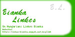 bianka linkes business card